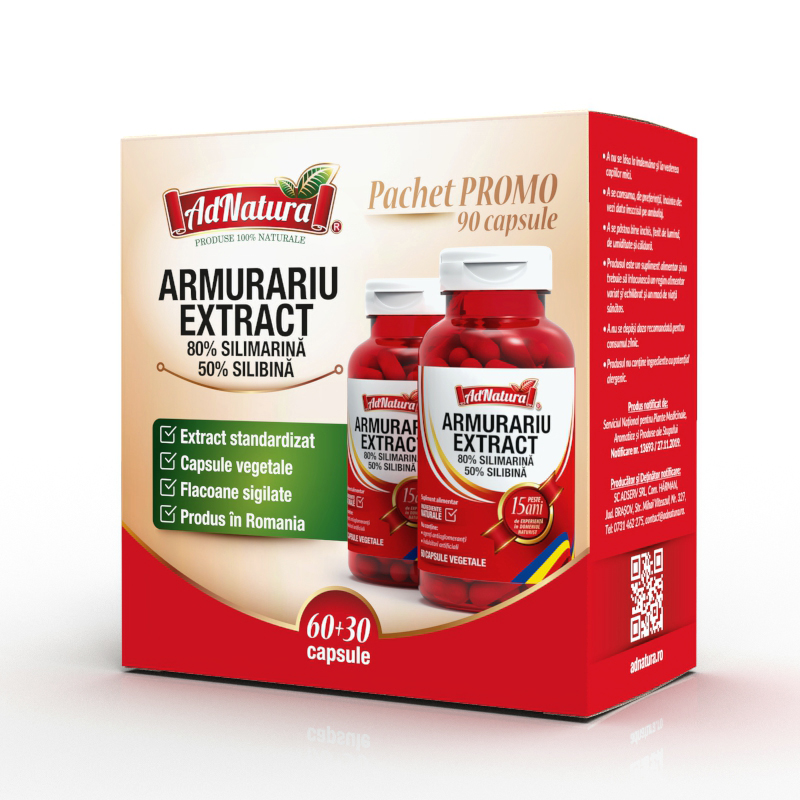 Pachet Armurariu extract, 60 + 30 capsule, AdNatura