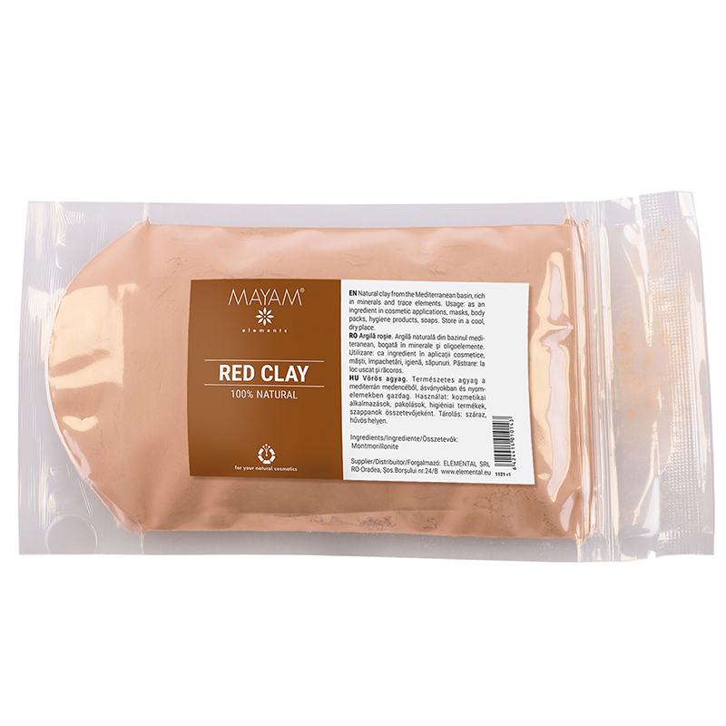 Argila rosie fina naturala M-1121, 100 gr, Mayam