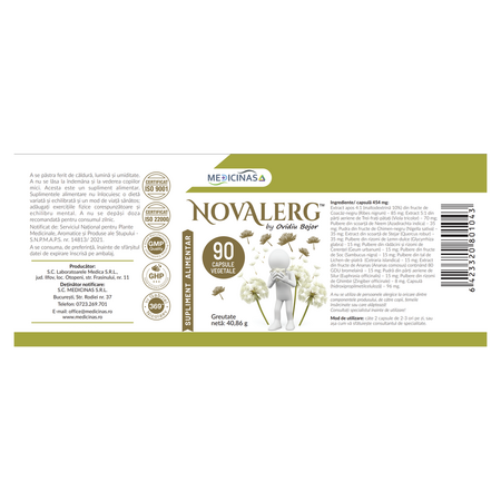Novalerg, 90 capsule vegetale, Medicinas 713934