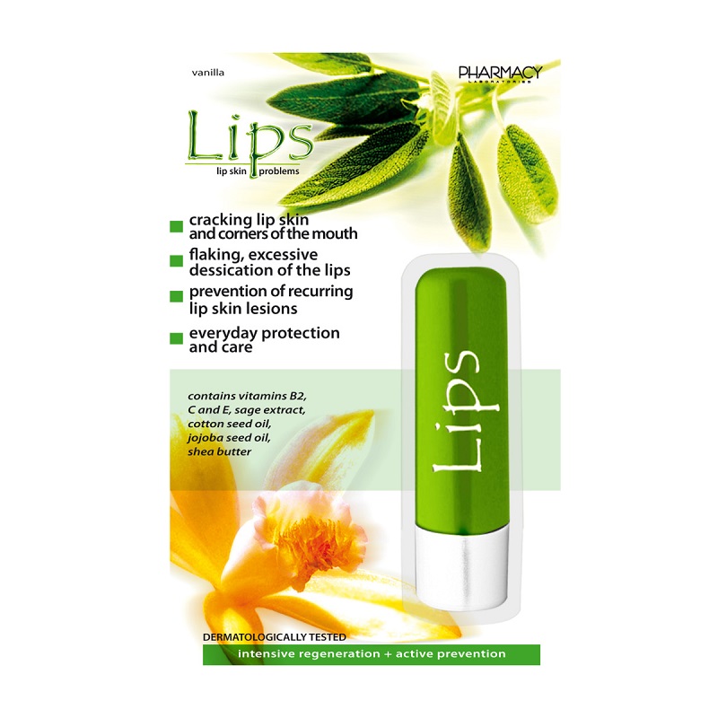 Balsam de buze Lips Vanilla, 3,8 g, Pharmacy Laboratories