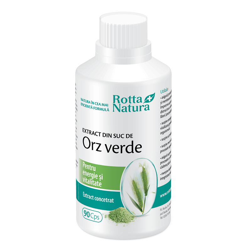 Extract din suc de orz verde, 90 capsule, Rotta Natura