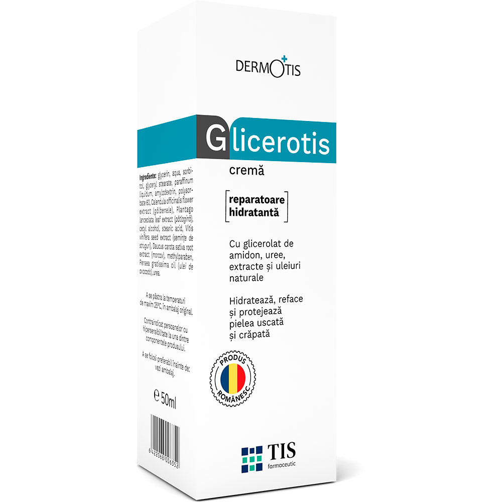 Crema reparatoare, hidratanta si calmanta GliceroTis, 50 ml, Tis Farmaceutic
