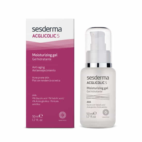 Gel hidratant pentru ten gras cu tendinta acneica ACglicolic S, 50 ml, Sesderma