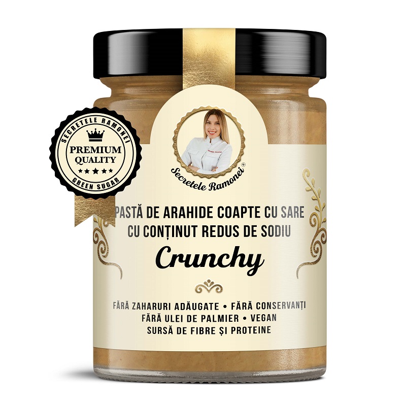 Pasta de arahide crunchy Secretele Ramonei, 350 g, Remedia