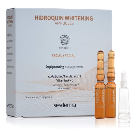 Fiole depigmentante Hidroquin Whitening, 5 bucati x 2 ml, Sesderma 