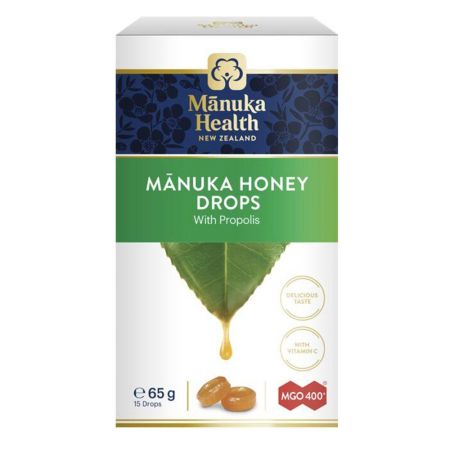 Bomboane cu miere de Manuka MGO 400+ si propolis, 65 g, Manuka Health 