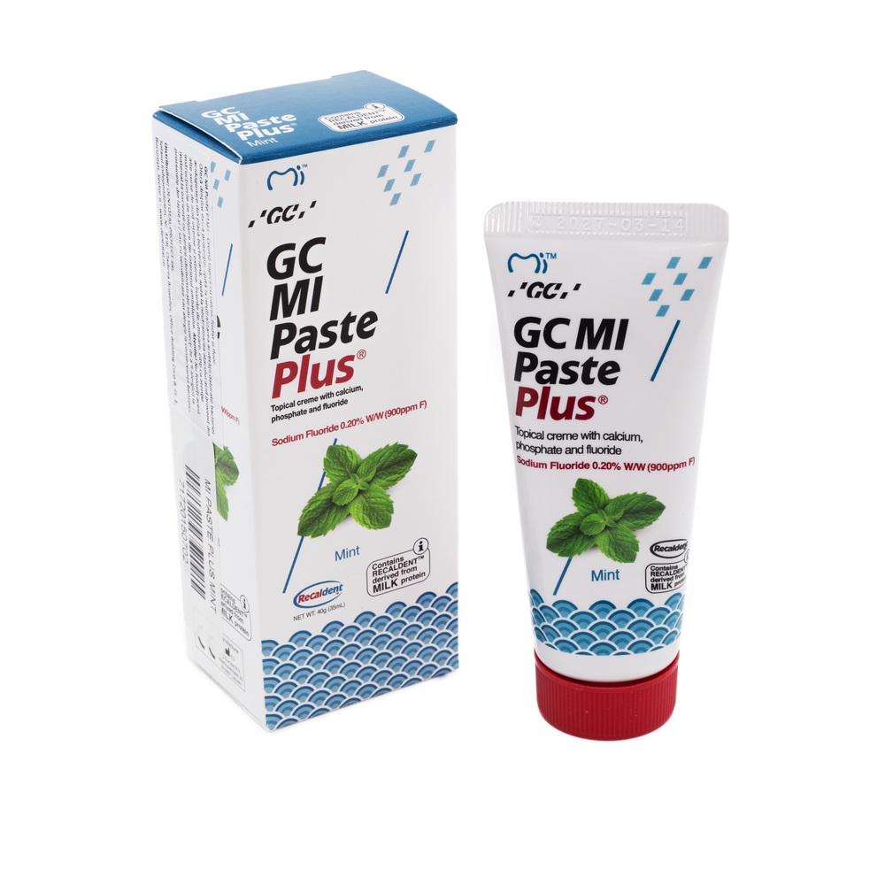 Crema dentara topica remineralizanta pe baza de apa cu aroma de menta Mi Paste Plus, 40 g, GC