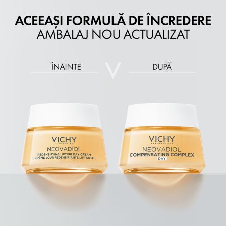 Crema de zi redensifianta cu efect de lifting pentru ten uscat Neovadiol Compensating Complex, 50 ml, Vichy 675132