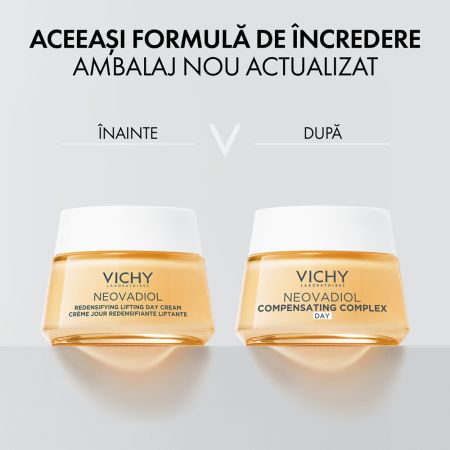 Crema de zi redensifianta cu efect de lifting pentru ten normal-mixt Neovadiol Compensating Complex, 50 ml, Vichy 675104