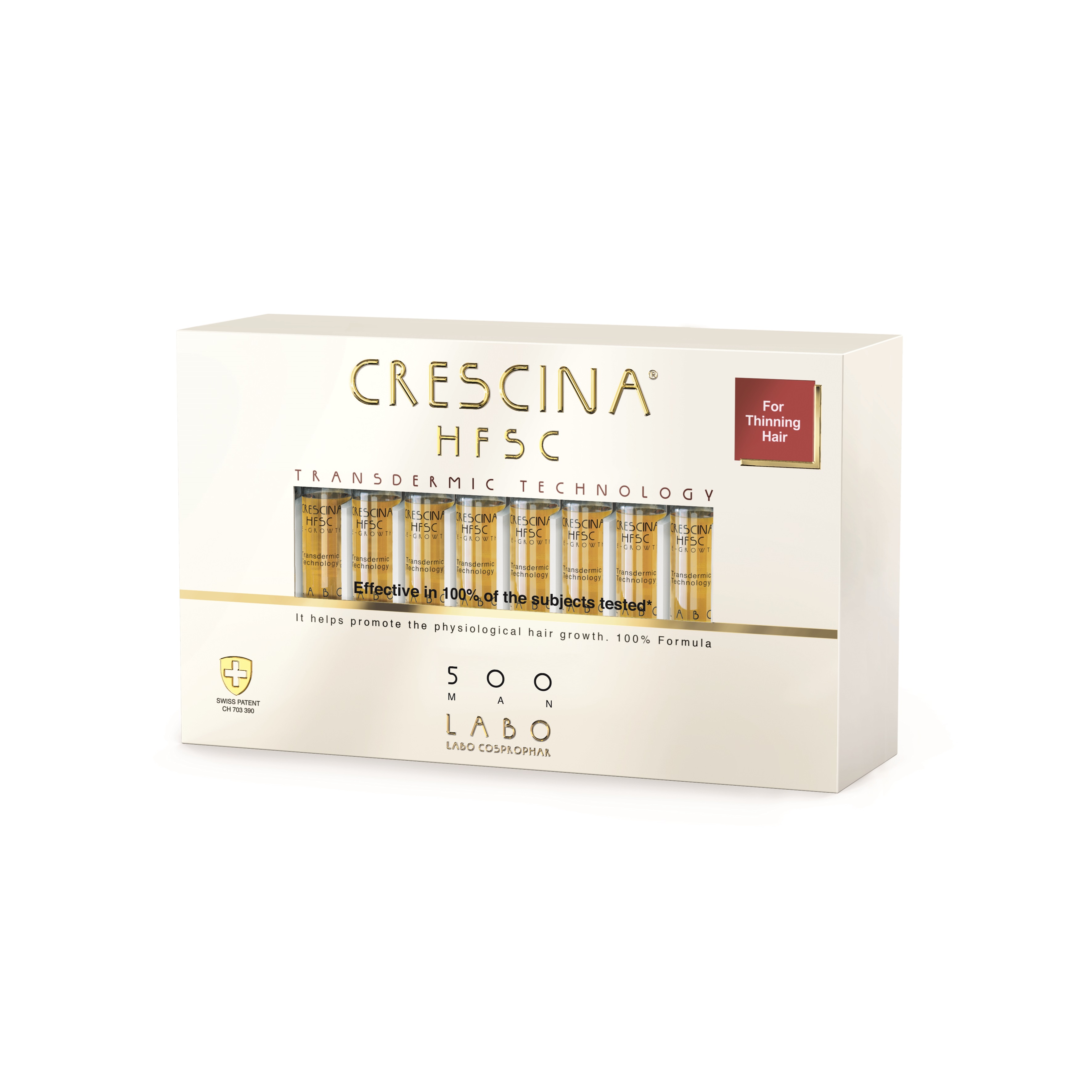 Crescina Transdermic Re-Growth HFSC 500 Man, 20 fiole, Labo