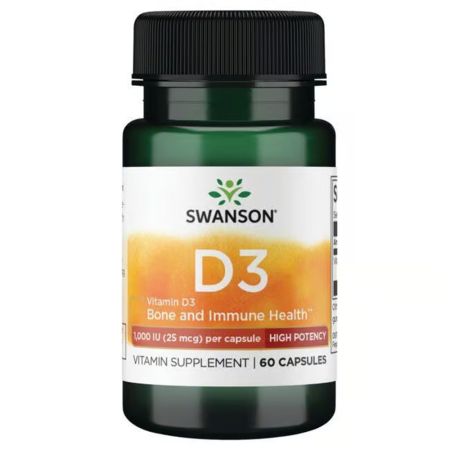 Vitamina D3 1000 UI, 30 capsule, Swanson