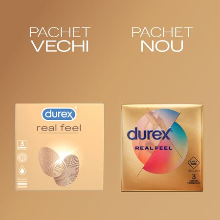 Prezervative Real Feel, 3 bucati, Durex 606863