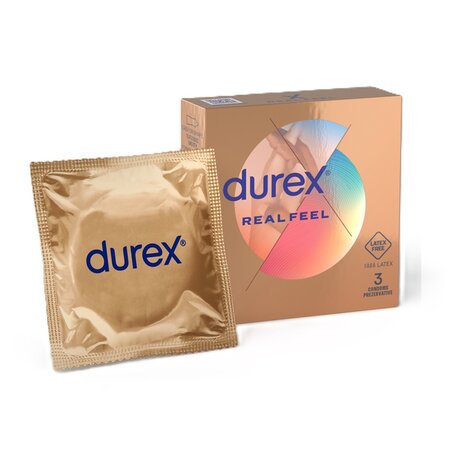 Prezervative Real Feel, 3 bucati, Durex