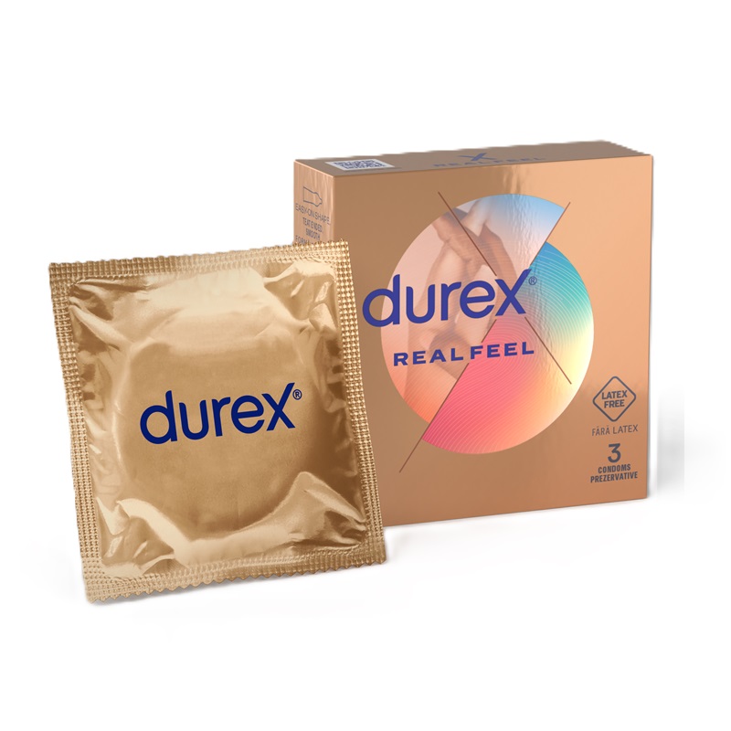 Prezervative Real Feel, 3 bucati, Durex