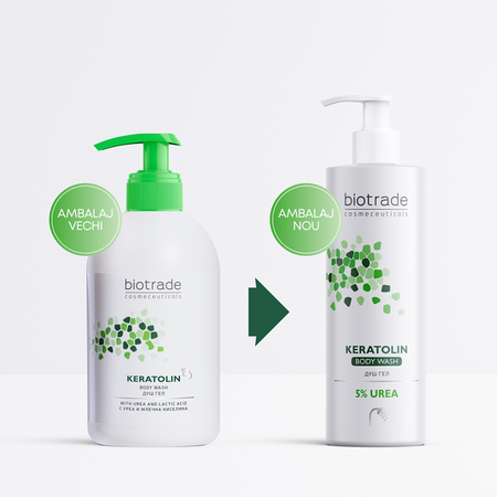 Gel de curatare cu 5% uree Keratolin Body Wash, 400 ml, Biotrade 747806