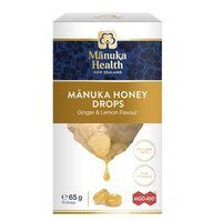 Bomboane cu miere de manuka MGO 400+, lamaie si ghimbir, 65 g, Manuka Health