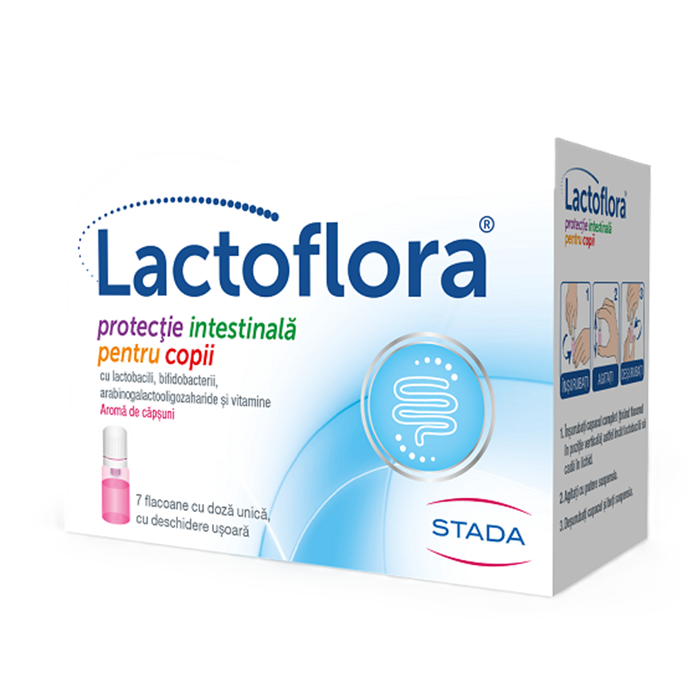 Protector intestinal pentru copii Lactoflora, 7 x 7 ml, Stada