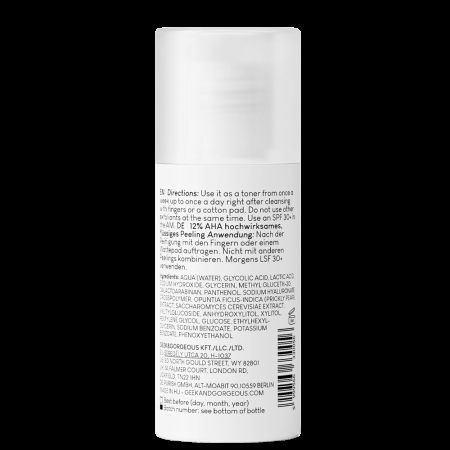 Lotiune exfolianta Smooth Out, 30 ml, Geek&Gorgeous 699732