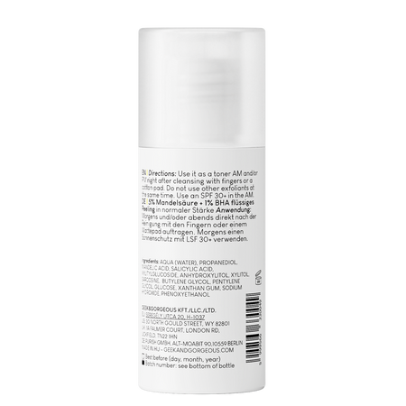 Lotiune exfolianta Cheer Up, 30 ml, Geek&Gorgeous 699727