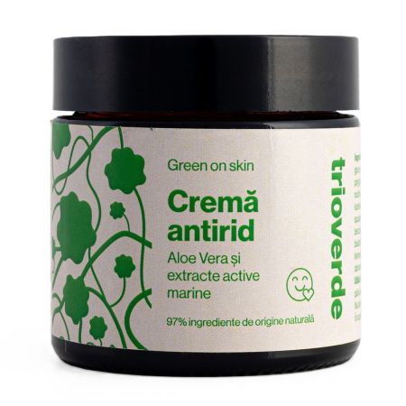 Crema antirid cu aloe vera si extracte active marine, 60 ml, Trio Verde