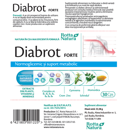 Diabrot Forte, 30 capsule, Rotta Natura 598000