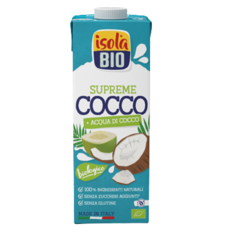 Bautura bio fara gluten din nuca de cocos Supreme, 1000 ml, Isola