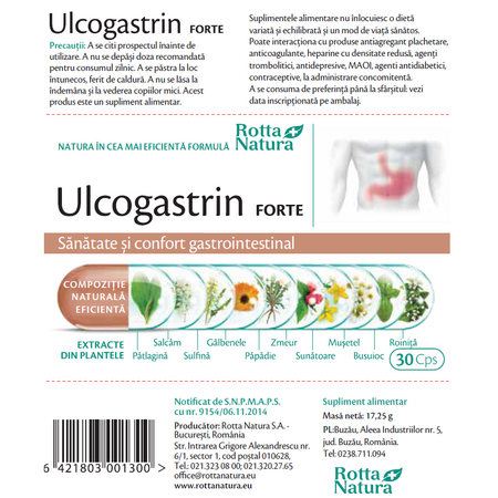 Ulcogastrin Forte, 30 capsule, Rotta Natura 598092