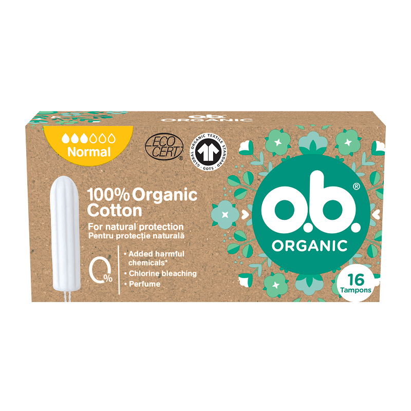 Tampoane Organic Normal, 16 bucati, OB