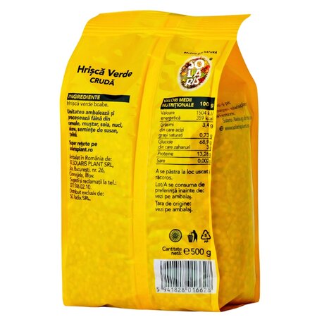 Hrisca verde cruda, 500 g, Solaris 662700