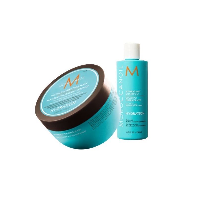 Pachet Sampon + Masca Hydrating, 250 ml + 250 ml, Moroccanoil