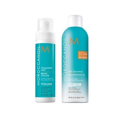 Pachet Volume Spray + Sampon uscat, 160 ml + 323 ml, Moroccanoil