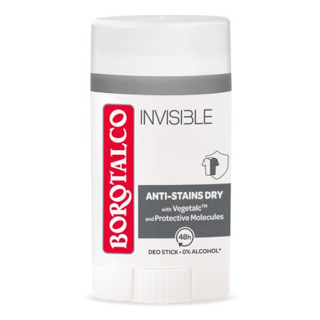 Deodorant stick Invisible, 40 ml, Borotalco