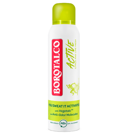 Deodorant spray antiperspirant Active Citrus and Lime, 150 ml, Borotalco