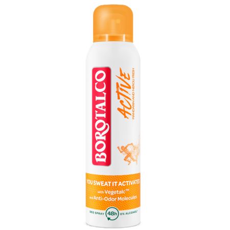 Deodorant spray antiperspirant Active Mandarine si Neroli, 150 ml, Borotalco