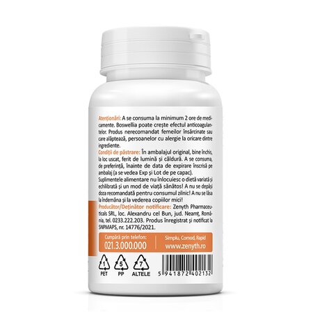 Boswelia, 500 mg, 30 capsule, Zenyth 619216