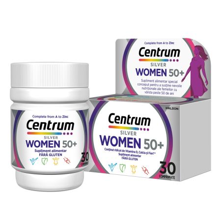 Centrum Silver 50+ pentru femei, 30 comprimate, Gsk