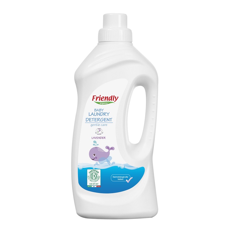 Detergent de rufe pentru bebe, cu lavanda, 1000ml, Friendly Organic