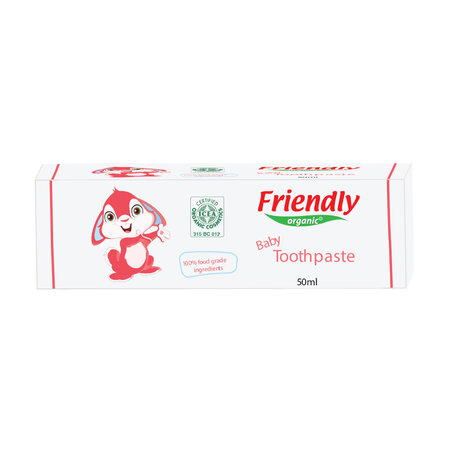 Pasta de dinti pentru copii cu aroma de zmeura, 50 ml, Friendly Organic 703112