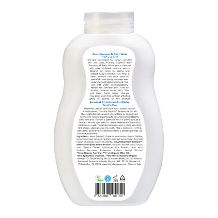 Sampon fara parfum pentru bebe, 400 ml, Friendly Organic 703119