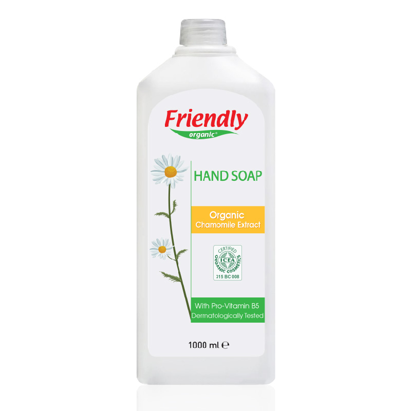 Sapun lichid de maini cu musetel, 1000 ml, Friendly Organic