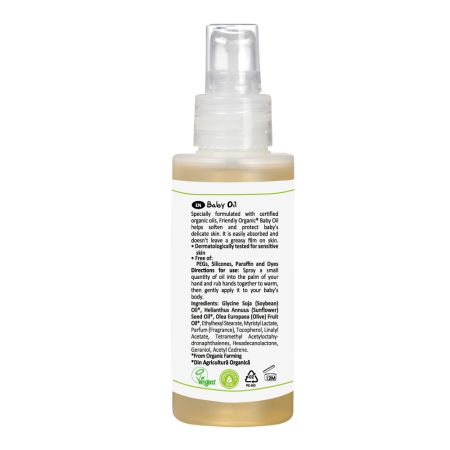 Ulei corp pentru bebe, 100 ml, Friendly Organic 703116