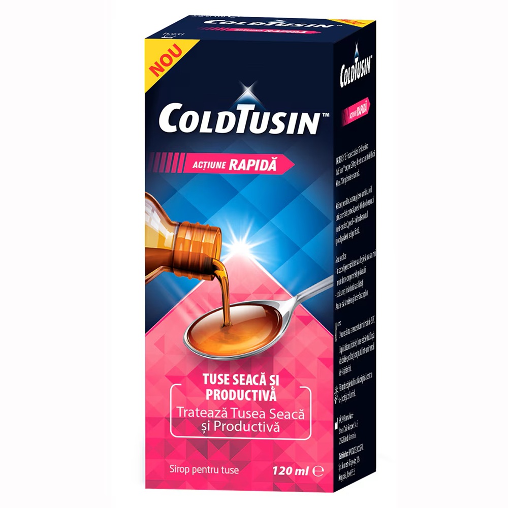 Sirop de tuse cu ingrediente naturale Coldtusin, 120 ml, Perrigo