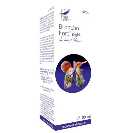 Sirop Broncho Fort Night, 100 ml, Pro Natura