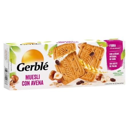 Biscuiti dietetici cu musli si ovaz, 290 g, Gerble