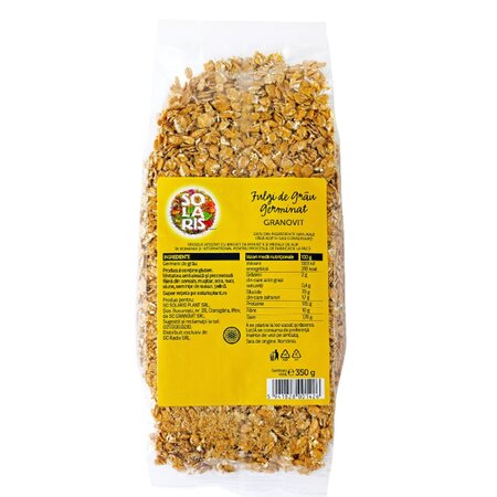 Fulgi de grau germinat Granovit, 350 g, Solaris 674804
