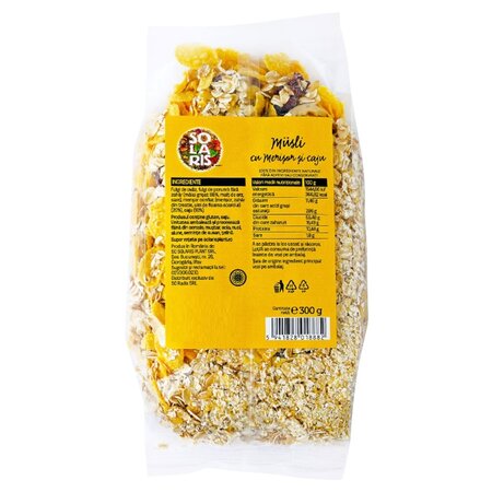 Musli cu merisoare si caju, 300 g, Solaris 661493