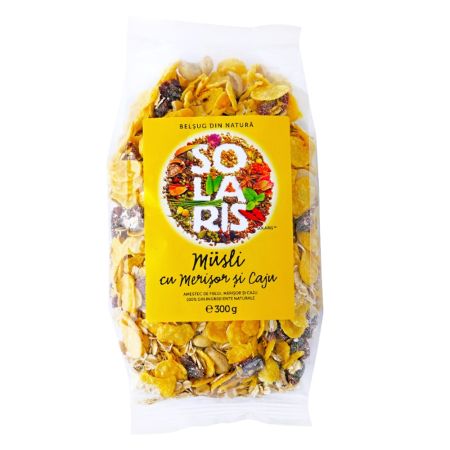 Musli cu merisoare si caju, 300 g, Solaris