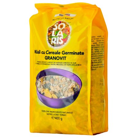 Musli cu cereale germinate Granovit, 400 g, Solaris