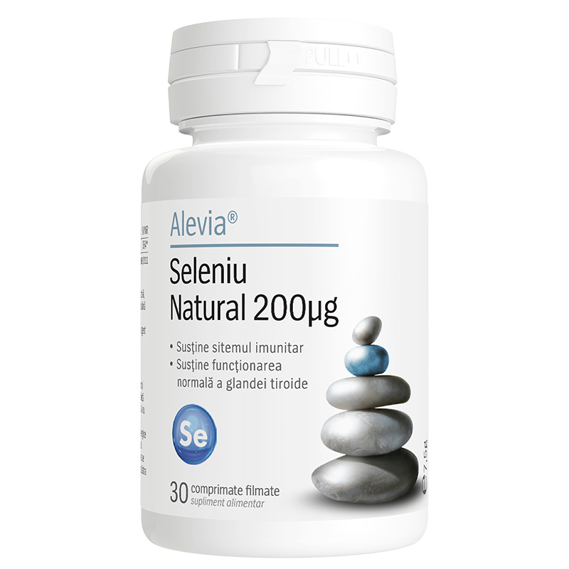 Seleniu natural, 200 mcg, 30 capsule, Alevia