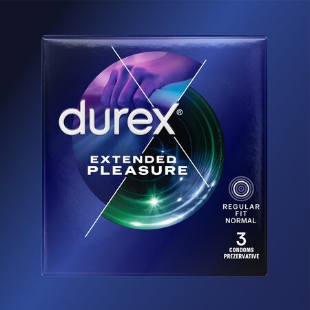 Prezervative Extended Pleasure, 3 bucati, Durex 606464
